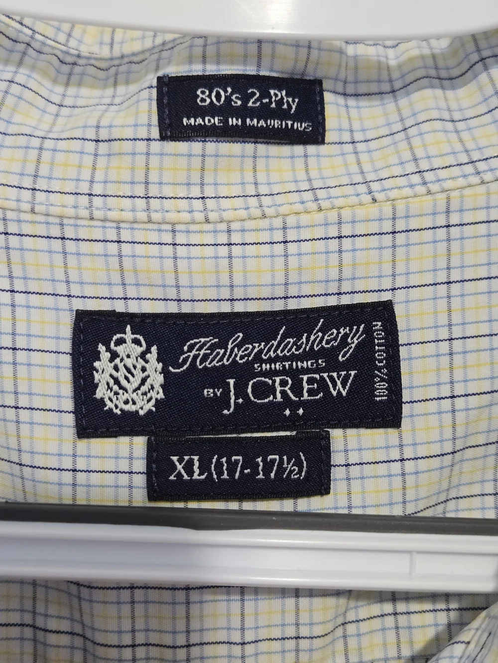 J.Crew Haberdashery Men’s XL 80s 2-Ply Plaid Button Down Shirt